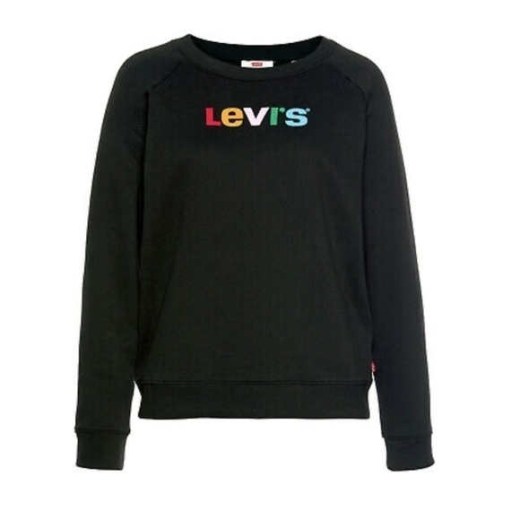 Levi's Tops - NWT Levi's Black Graphic Crewneck Sweatshirt